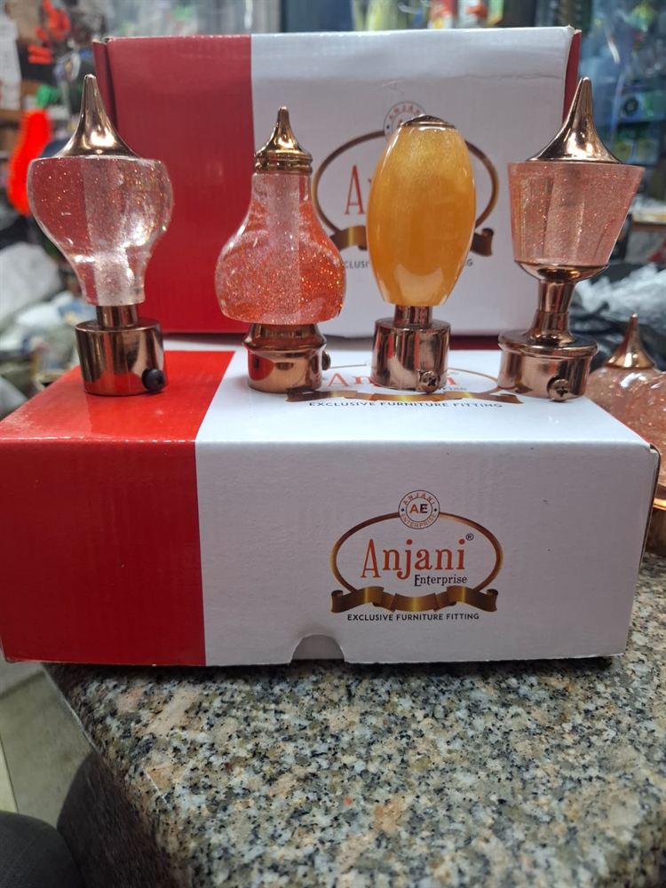 Decorative Curtain Rod Finials with Acrylic Tops