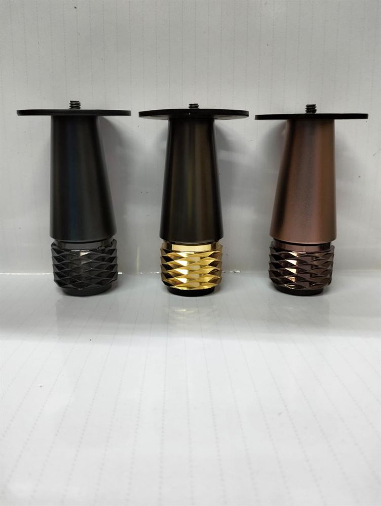 Adjustable Furniture Legs with Diamond Pattern Base