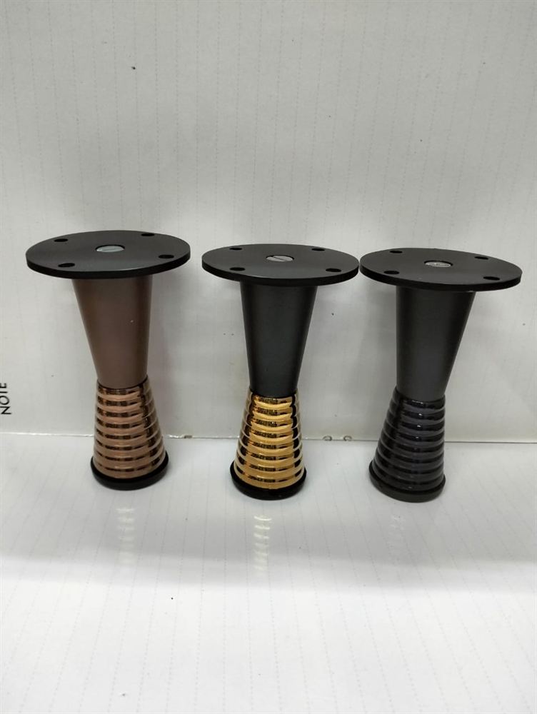 Tapered Furniture Legs with Metallic Banding