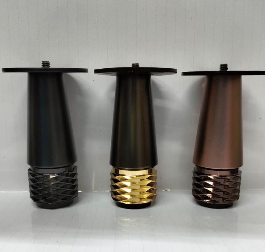Adjustable Furniture Legs with Diamond Pattern Base