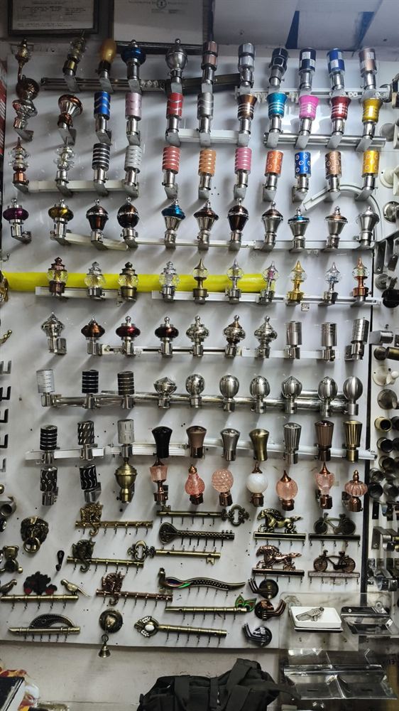 Curtain Rod Finials and Brackets Display