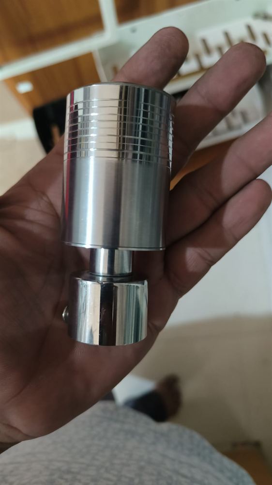 Chrome Plated Cylindrical Curtain Rod Finial