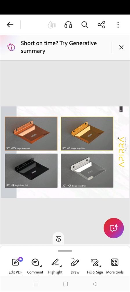Wall Mounted Single Soap Dish