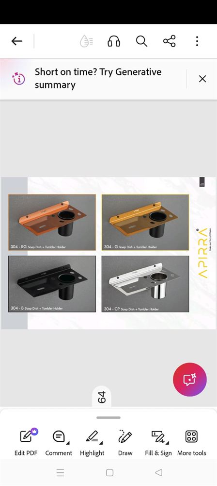 Wall Mounted Soap Dish with Tumbler Holder