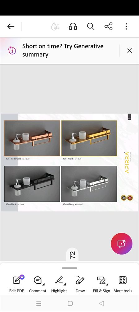 Four in One Bathroom Shelf with Accessories