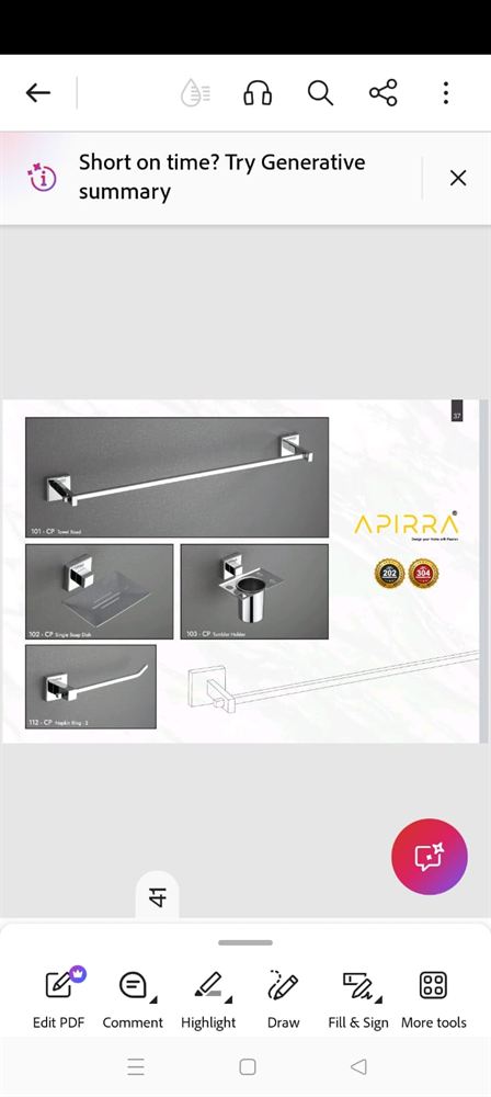 Square Profile Chrome Bathroom Accessory Set