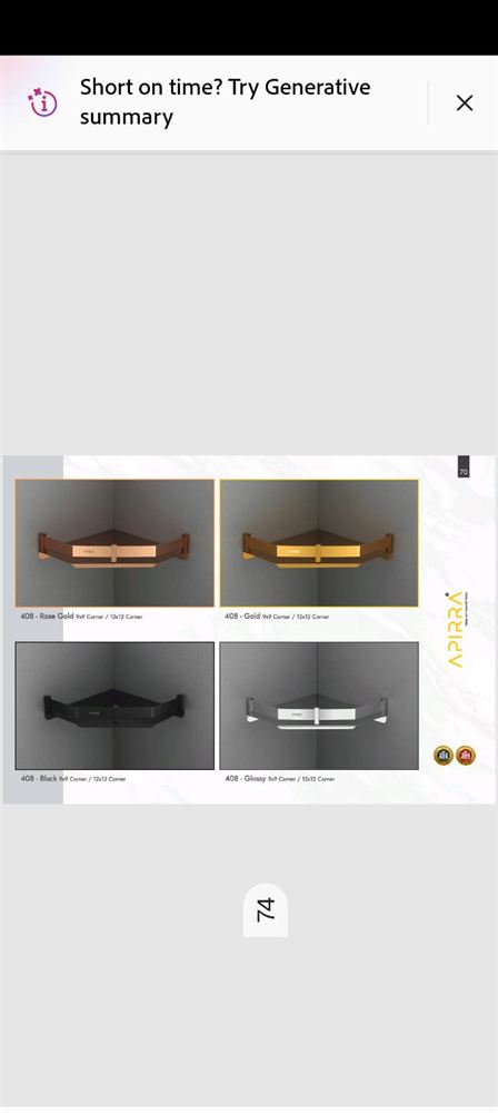Wall Mounted Corner Shelf Bracket Set