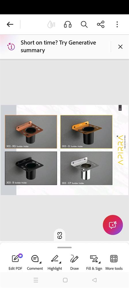 Wall Mount Tumbler Holder with Cylindrical Cup